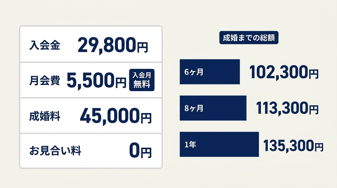 メルティアのワンプランの料金と、活動期間別の総額。