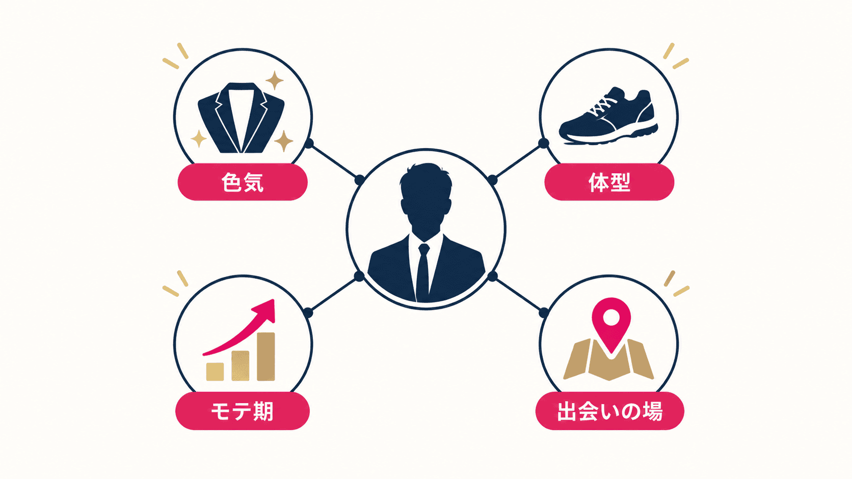 見直しのあとに伸ばしたいテーマ(色気・体型・モテ期・出会いの場)の選び方。