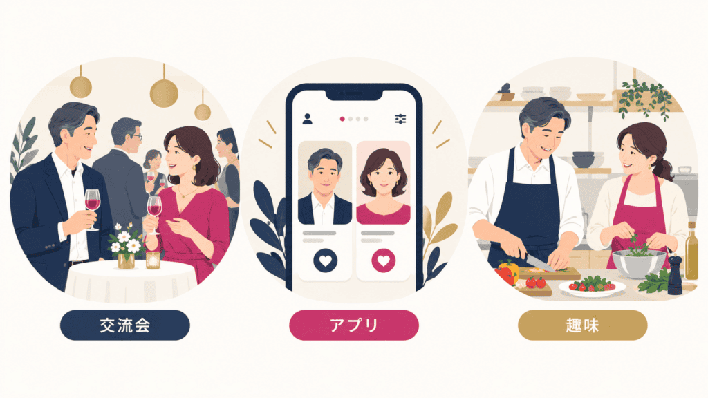 40代と50代が出会いやすい3つの場。