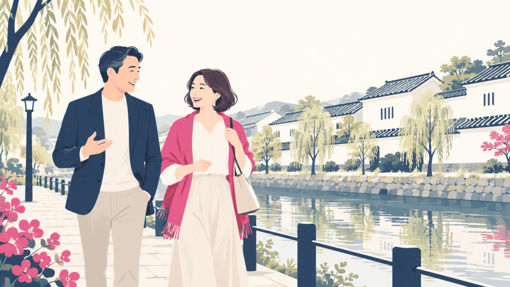 岡山で一歩を踏み出す40代の出会いのイメージ。