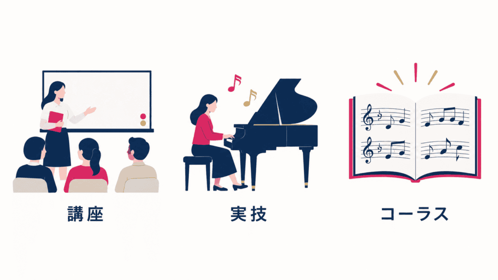 京都アスニーの講座とグループ活動を表す図