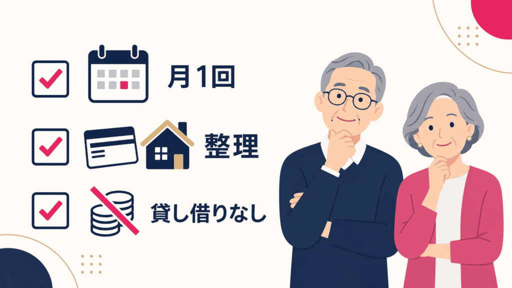 高齢者の恋愛を始めるために今日からできる3つのことを示した図。