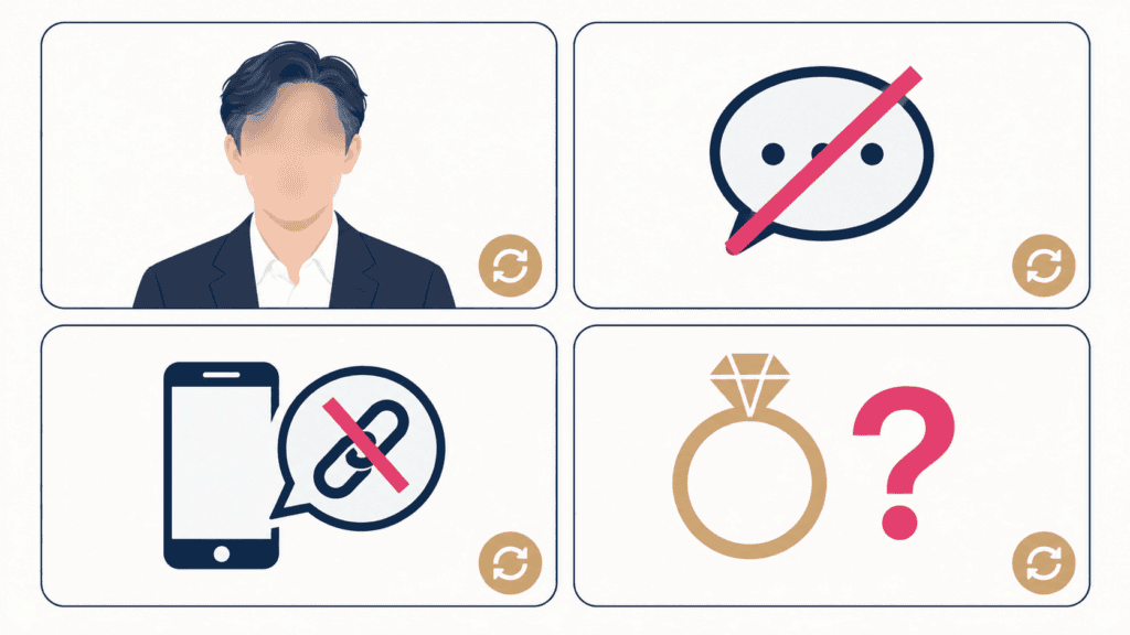 ウィッピーの審査で差し戻しになりやすい4つの理由を示した図。