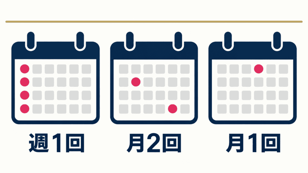 大人のカップルの会う頻度の目安となる3つのペース。