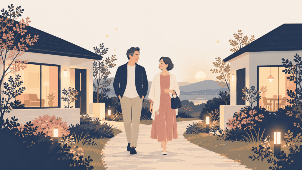 それぞれの家を行き来しながら暮らす40〜60代の夫婦。