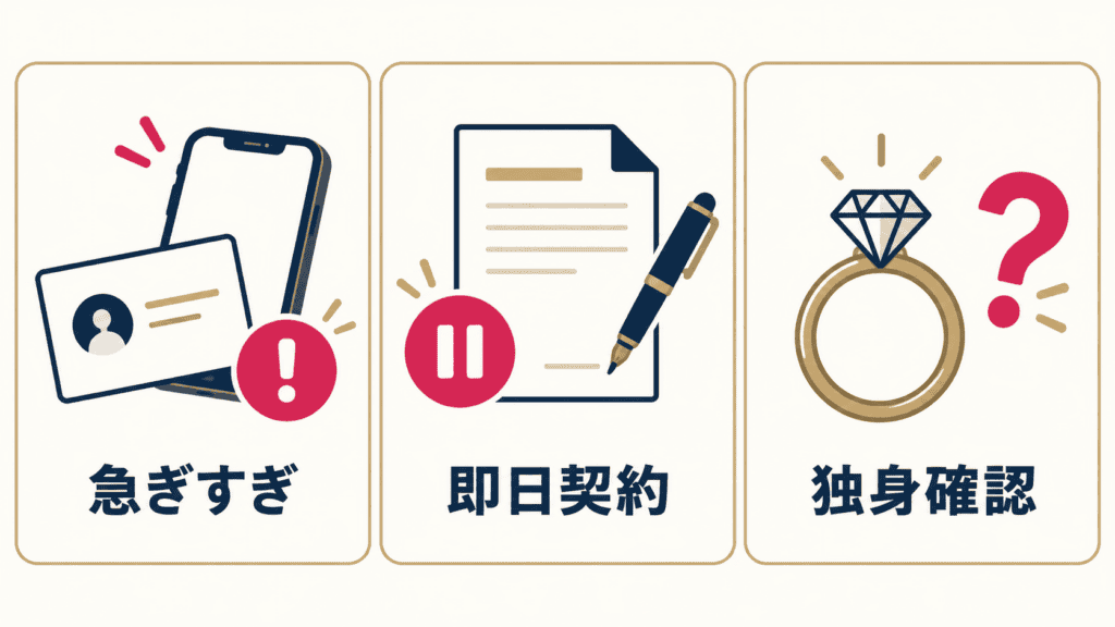 習い事の出会いで失敗しやすい3つの場面のアイコン