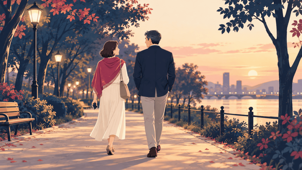 離婚を経て、新しい相手とゆっくり関係を築くイメージ。